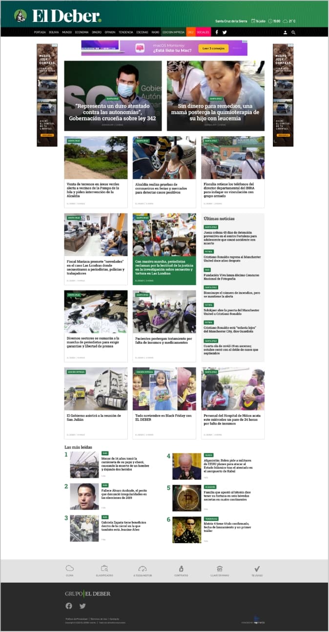 El Deber screencapture