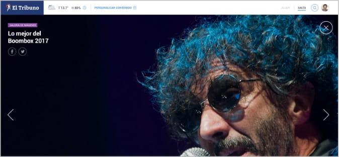 El Tribuno screencapture