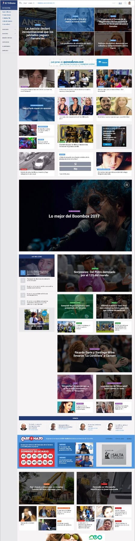 El Tribuno screencapture